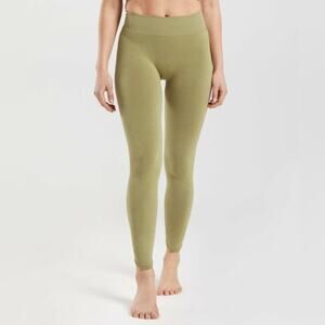 Gymshark Sz S Pause Seamless Leggings Griffin Green Waffle Knit Stretchy Firm